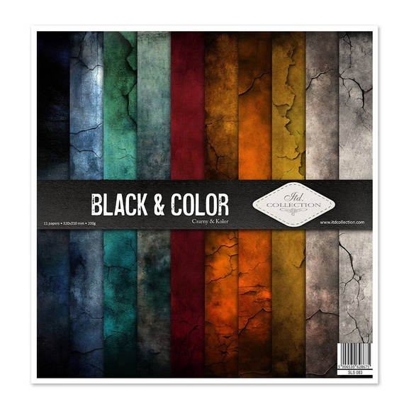 Zestaw papierów do scrapbookingu 30x30 - Itd Collection - Black & Color