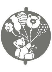 Maska okrągła - Baloniki