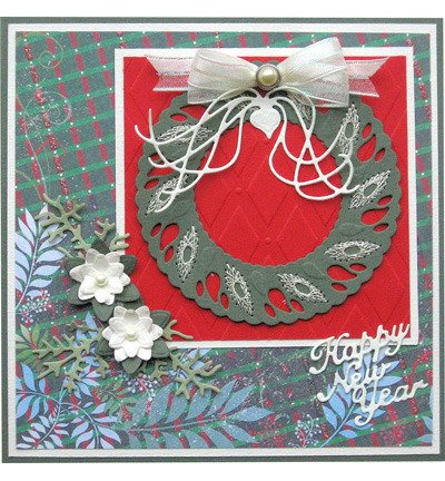 Wykrojnik - Joy!Crafts - 6002/2006 wieniec Happy New Year