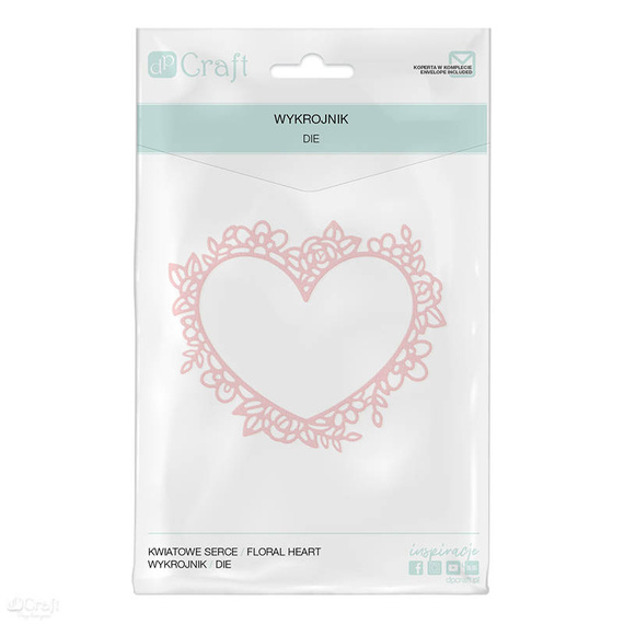 Wykrojnik - DPCraft - Kwiatowe serce