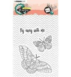 Stempel - StudioLight - Sweet Flowers nr 437 ćma motyl