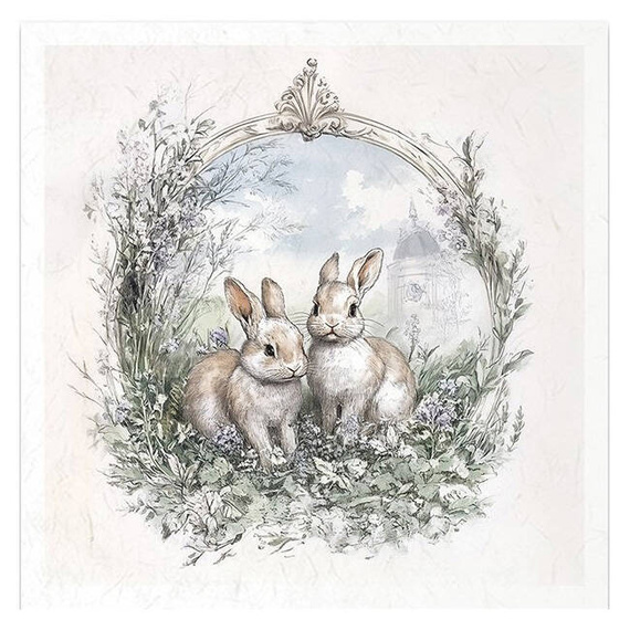 Zestaw papierów ryżowych - zajączki wielkanocne - RSM160 - Itd Collection