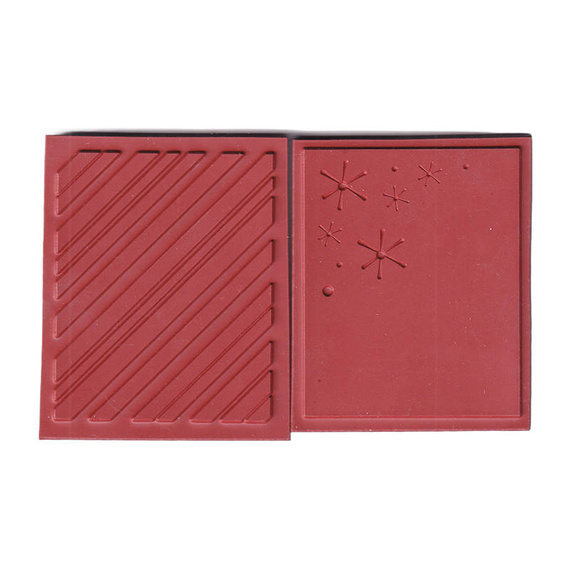 Stempel - C.C. Designs - Holiday Background tło śnieżynki paski