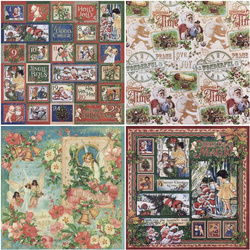 Naklejki papierowe 16,5 x 16,5 cm - Snowy Night Celebration - 8 arkuszy