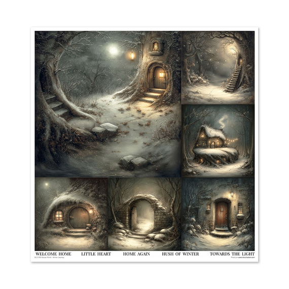 Zestaw papierów do scrapbookingu 30x30 - Mouse World - Winter Journey - Itd Collection