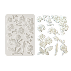 Foremka silikonowa - Stamperia - Orchids & Cats orchidee