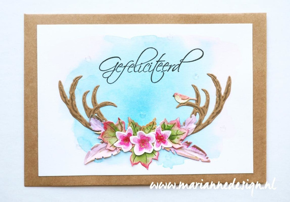 Wykrojnik - Marianne Design - Anja's antlers - poroże