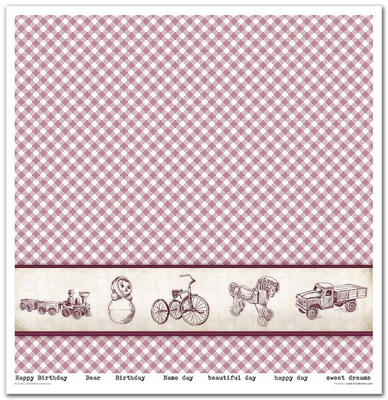 Zestaw papierów do scrapbookingu 30x30 - Childhood memories pink