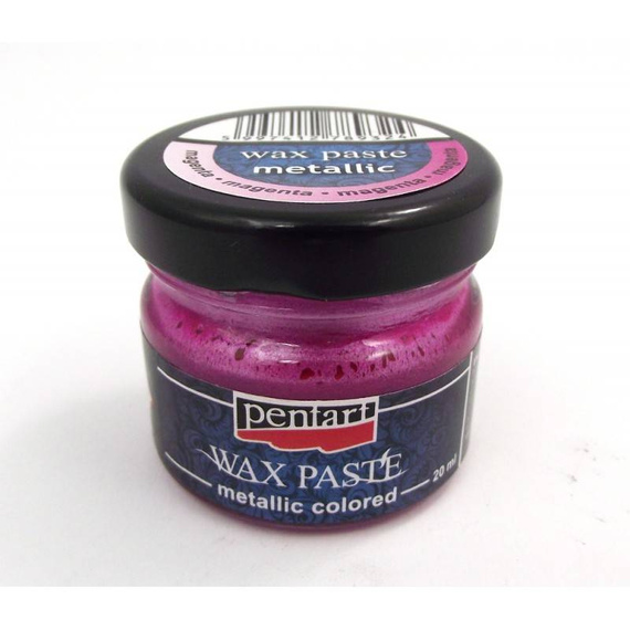 Pasta woskowa metaliczna - wax paste metallic colored - magenta 20ml - Pentart