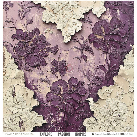 Zestaw papierów do scrapbookingu 30x30 - Craft o'clock - Plum & Caramel