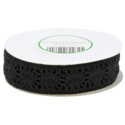 Koronka bawełniana czarna 20mm x 4,55m