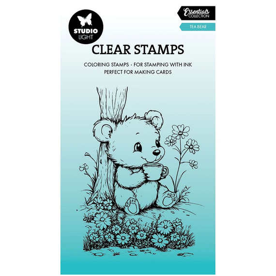 Stempel przezroczysty - StudioLight - Tea bear miś z filiżanką