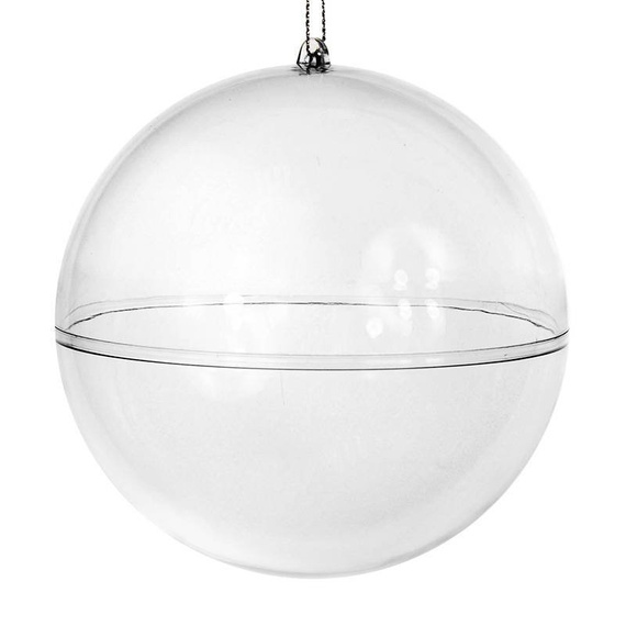 Bombka akrylowa zamykana od góry 12cm - 1szt
