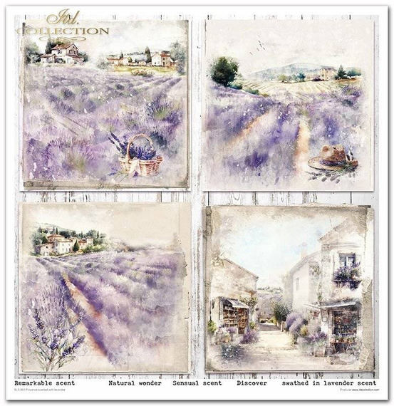 Zestaw papierów do scrapbookingu 30x30 - Itd Collection - Provence scented with lavender