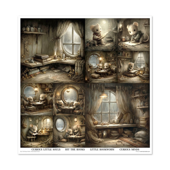 Zestaw papierów do scrapbookingu 30x30 - Mouse World - Home Sweet Home - Itd Collection