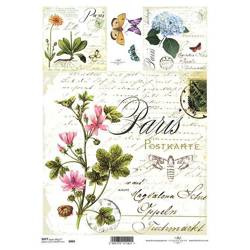 Papier decoupage SOFT ITD-S004 - A4 kwiaty polne