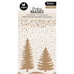 Maska mix media - StudioLight - Winter land choinki śnieg