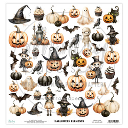 Papier z elementami do scrapbookingu 30x30 - Mintay - Halloween