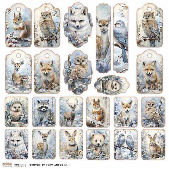 Naklejki papierowe - ScrapLove - Winter Forest Animals 1 - Zimowe Leśne Zwierzęta 1