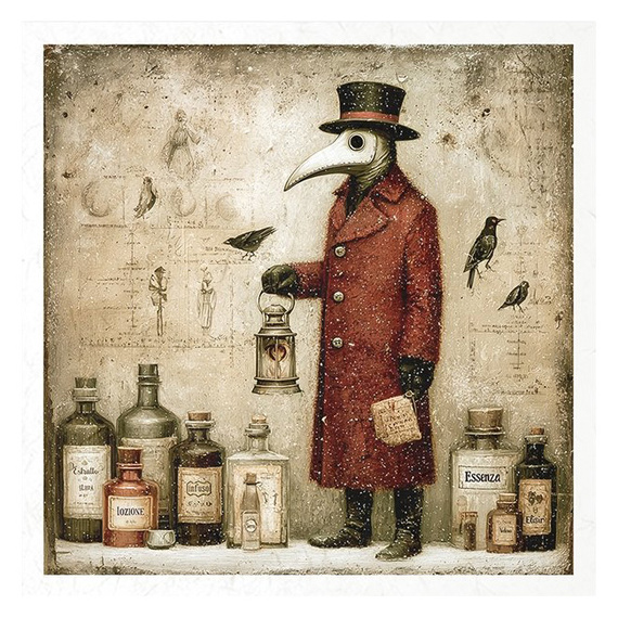 Zestaw papierów ryżowych - karnawał, maskarada, maski - RSM222 - Itd Collection