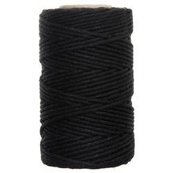 Sznurek bawełniany 2mm czarny 100g 50m