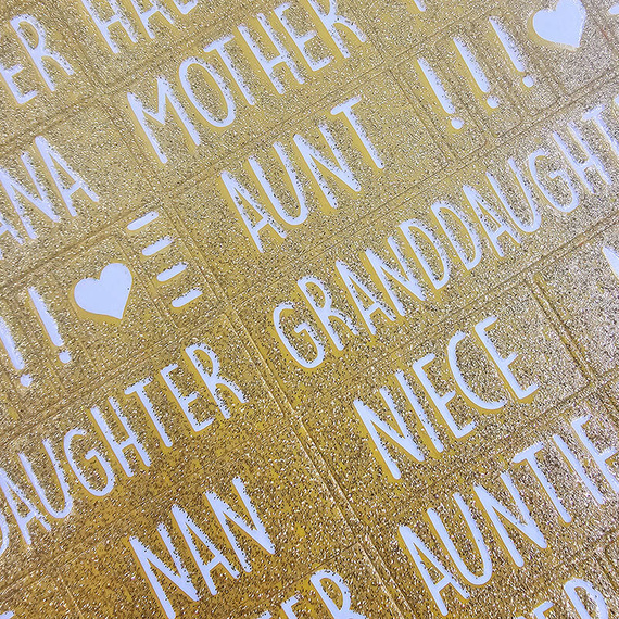 Naklejki brokatowe - Simply Creative - Gold Relatives pokrewieństwo