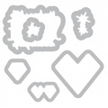 Wykrojnik + stempel Sizzix Framelits - Sparkle - diamentowe serce