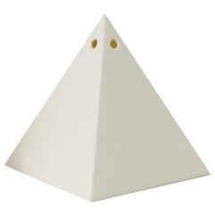 Pudełko na upominki piramidka kremowe 5x5x6 - Rzeczy z papieru