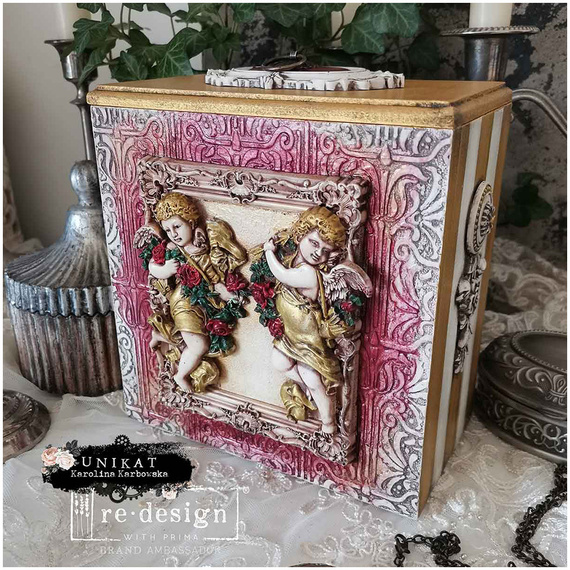 Foremka silikonowa - Prima - Angelic Floral Noel aniołki