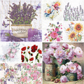 Zestaw kwiatowych serwetek do decoupage 33x33cm - 10szt 