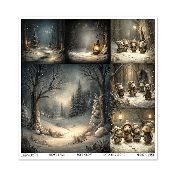 Zestaw papierów do scrapbookingu 30x30 - Mouse World - Winter Journey - Itd Collection