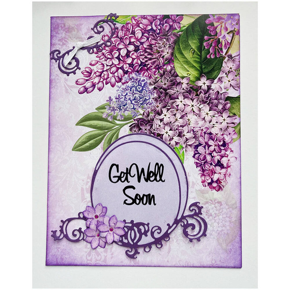 Wykrojnik do papieru - Hot Off The Press - Oval Fantasma ramka z dekorem