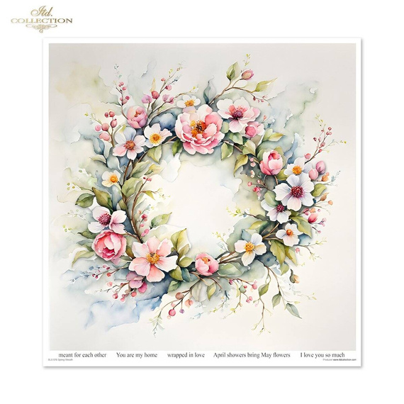 Zestaw papierów do scrapbookingu 30x30 - Itd Collection - Spring Wreath