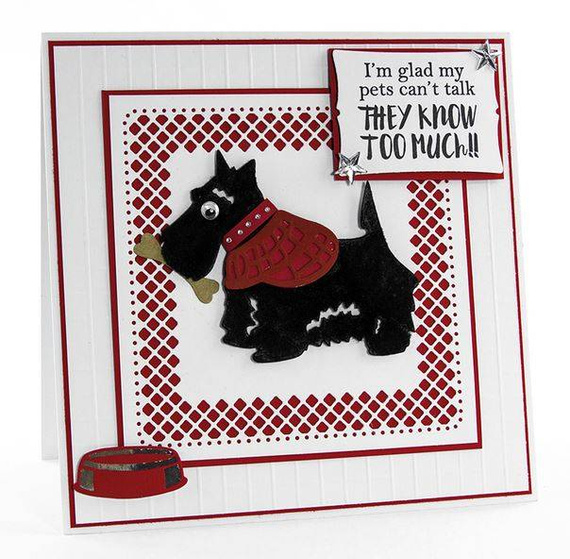 Wykrojnik + stempel - Tonic Studios - Dinners Up - miska, ryba, kość