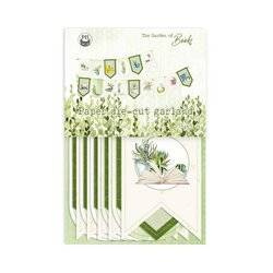 Papierowy banerek / die cut - P13 - The Garden of Books 15szt