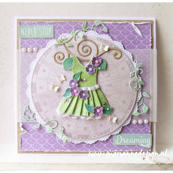 Wykrojnik - Marianne Design - Lady's suit - kobiece ubrania