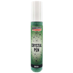 Pasta crystal brokatowa zielona 30ml w pisaku - Pentart