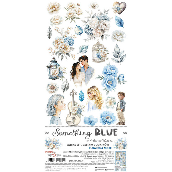 Something Blue zestaw dodatków do scrapbookingu - Craft o'clock - Flowers