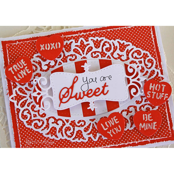 Wykrojnik - Cheery Lynn - Dutch Daisy Tag B684 ramka etykietka