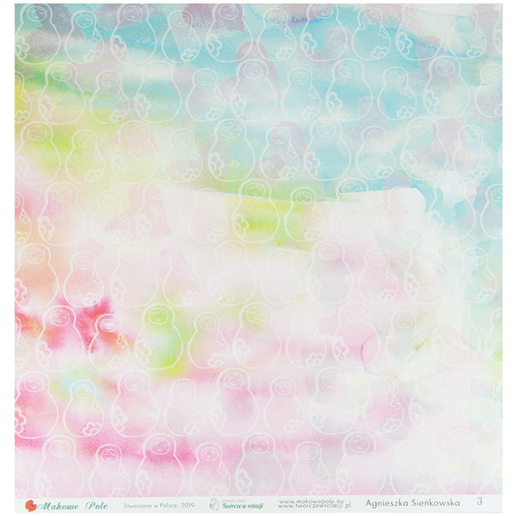 Papier do scrapbookingu 30,5x30,5 - Twórcze w relacji 3-4 - Makowe Pole