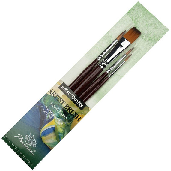 Zestaw pędzli nylonowych Phoenix - 4 sztuki