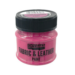 Farba do tkanin i skór - fabric & leather paint - magenta 50ml - Pentart