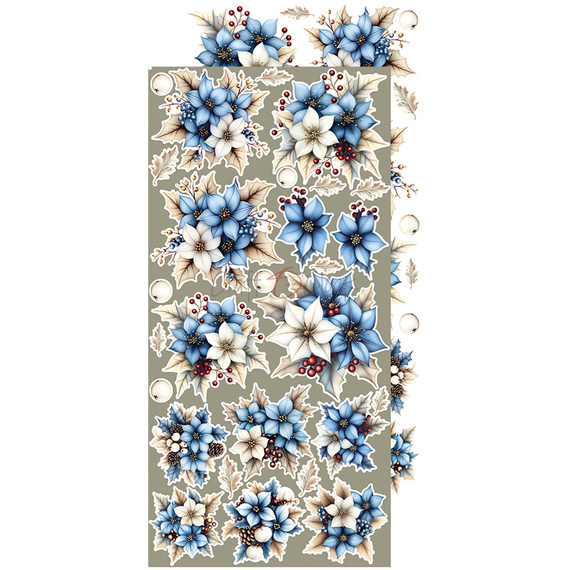 Zestaw dodatków do scrapbookingu - Craft o'clock - Jolly Season - Flowers & More