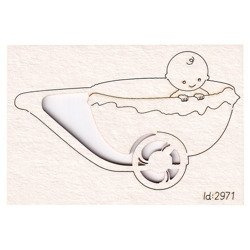 Tekturka Przyczepka z chłopczykiem - Scrapiniec