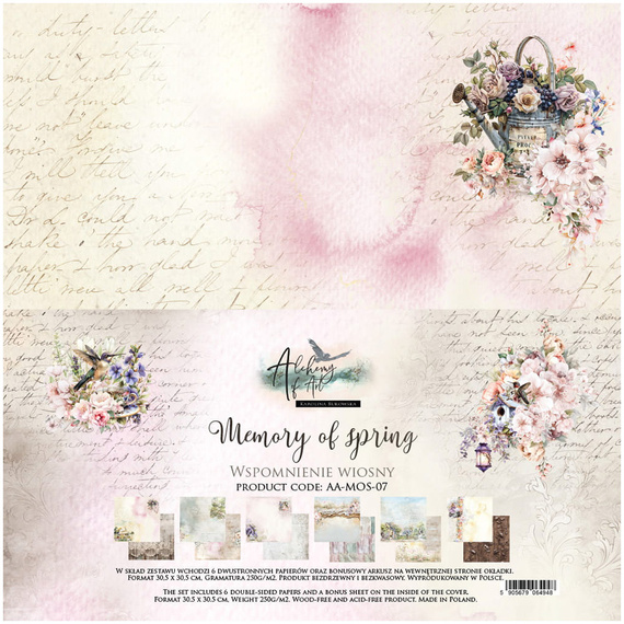 Zestaw papierów do scrapbookingu 30x30 - Alchemy of Art - Memoris of Spring