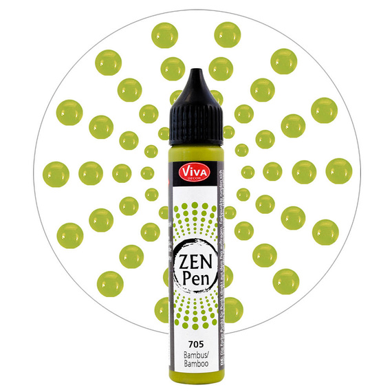 Farba z aplikatorem do robienia kropek Zen Pen - Viva Decor - Bambusowy