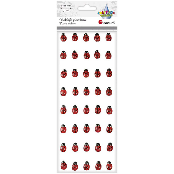 Kryształki samoprzylepne biedronki 50 szt