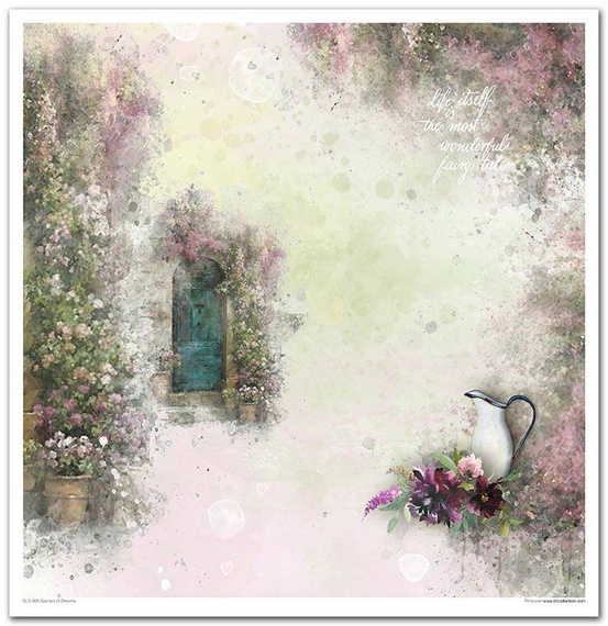 Zestaw papierów do scrapbookingu 30x30 - Garden of Dreams kwiaty
