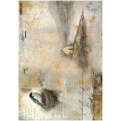 Papier ryżowy do decoupage A4 - Ptaszek