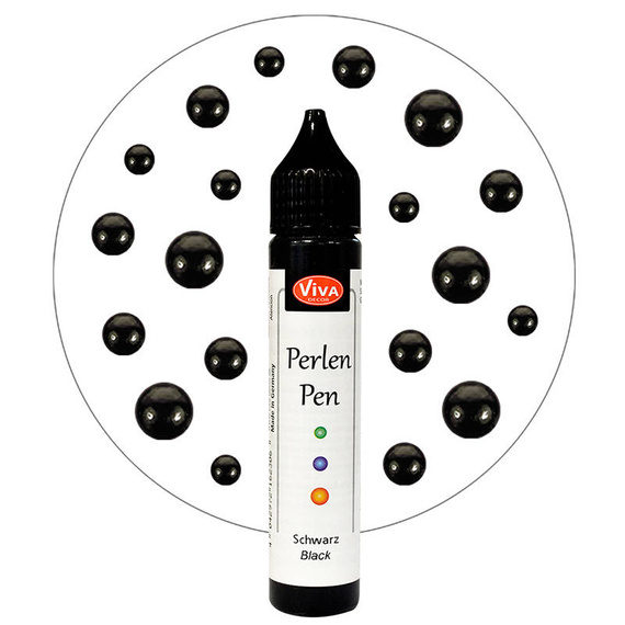 Perlen Pen - Viva Decor - Black 800 czarne perełki w płynie